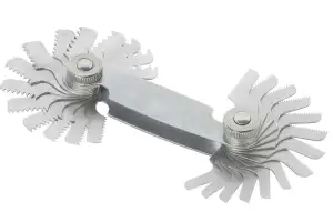 Calibro Per Filettature In Acciaio Inox – Strumento Di Misurazione Per Bulloni, Dadi E Viti, Ergonomico Con Base Antiscivolo, 10x5 Cm