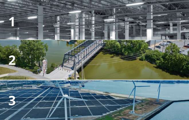 Tornilleria Estructura Nave Industrial, Puente Peatonal De Acero Y Planta Fotovoltaica En Zona Costera